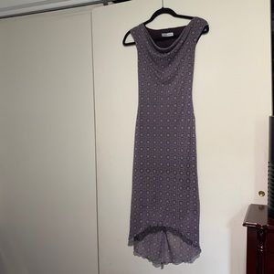 Jonathan Martin Midi Dress, Size M, Purple Print